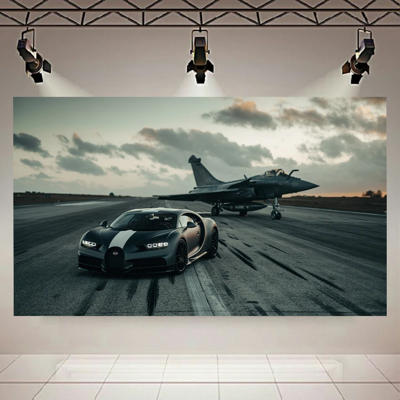 تابلو شاسی طرح لامبورگینی شیرون و جت مارین کد AR9995