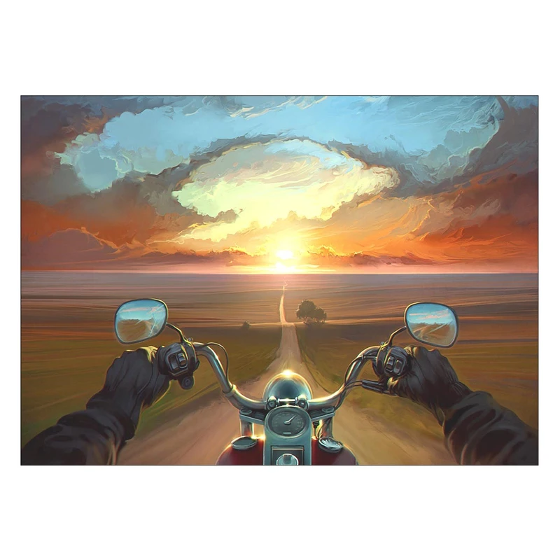 تابلوی ونسونی طرح Harley Goes On سایز 50x70