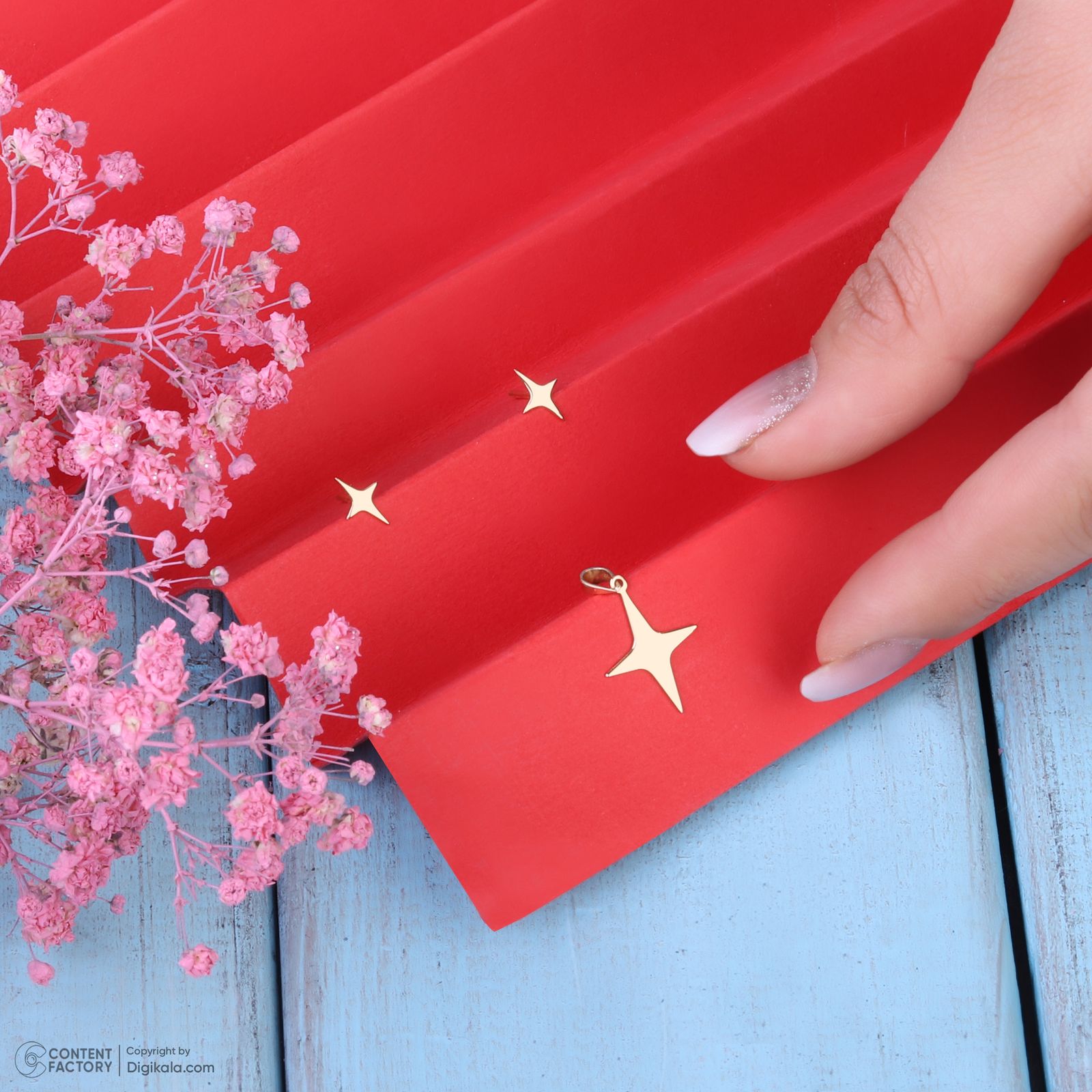 نیم ست طلا 18 عیار زنانه سایا گلد مدل ستاره قطبی ns19 -  - 11