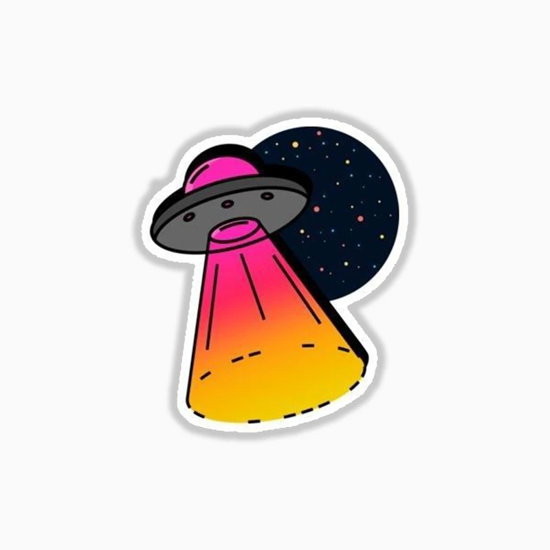 استیکر لپ تاپ و موبایل بووم طرح UFO کد M11