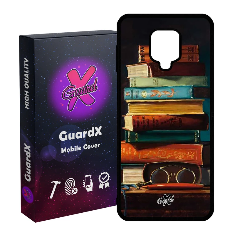 کاور گارد ایکس طرح کتاب مدل Glass10299 مناسب برای گوشی موبایل شیائومی Redmi Note 9S / Note 9 Pro / Note 9 Pro Max