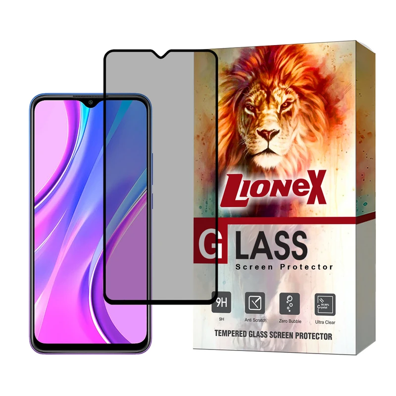 محافظ صفحه نمایش حریم شخصی لایونکس مدل PRIVFULLL مناسب برای گوشی موبایل شیائومی  Redmi 9 / Redmi 9A / Redmi 9C / Redmi 9 Activ / Redmi 10A / Redmi 9AT / Redmi 9A Sport / Redmi 9 India / Redmi 9i 