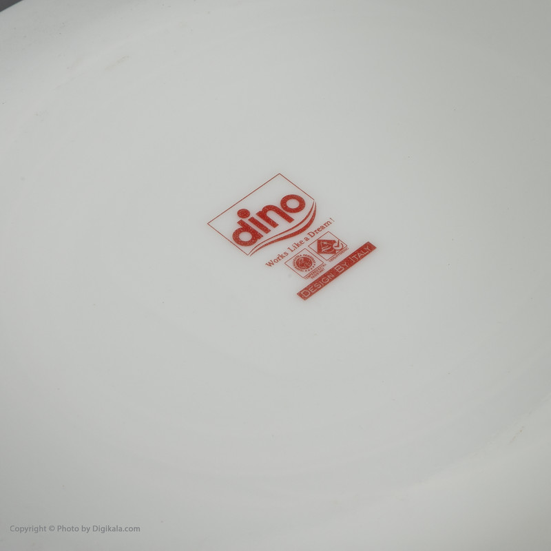 سرویس غذاخوری 26 پارچه دینو مدل گرد ساده لب طلایی