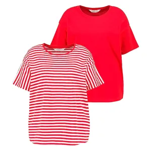 تی شرت آستین کوتاه زنانه مدل 1114 بسته 2 عددی