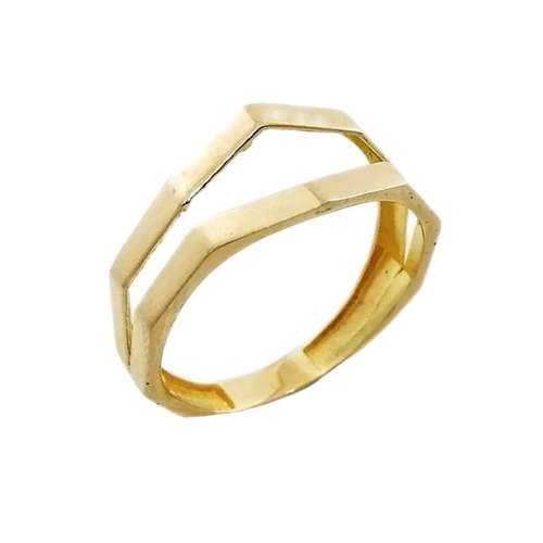  انگشتر طلا 18 عیار زنانه قیراط طرح هندسی کد GH5625
