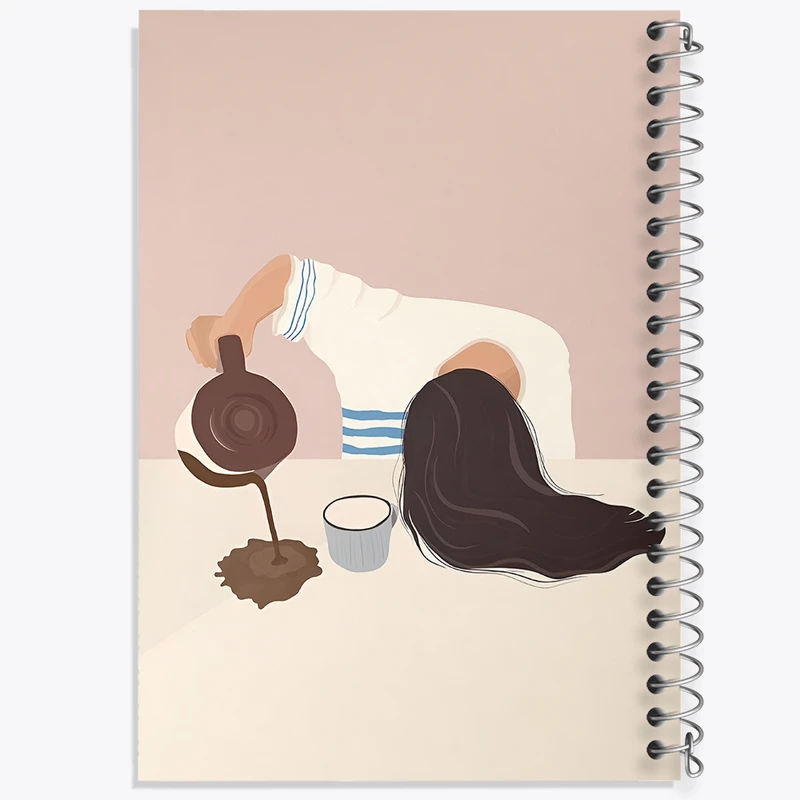 دفتر مشق 50 برگ خندالو طرح دخترانه مینیمال کد N2697