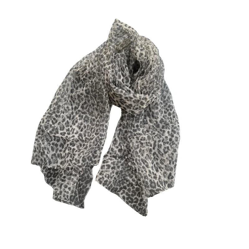 شال زنانه مدل حریر پلنگی پفکی