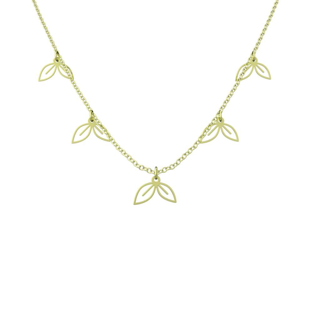 گردنبند طلا 18 عیار زنانه مدوپد مدل برگ کد RNA15983 - - 6