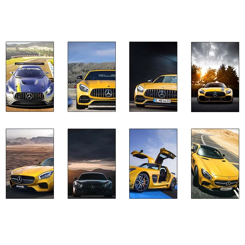 پوستر کارنيکا طرح مرسدس‑بنز ا ام جی Mercedes‑Benz AMG کد 12824 مجموعه 8 عددی