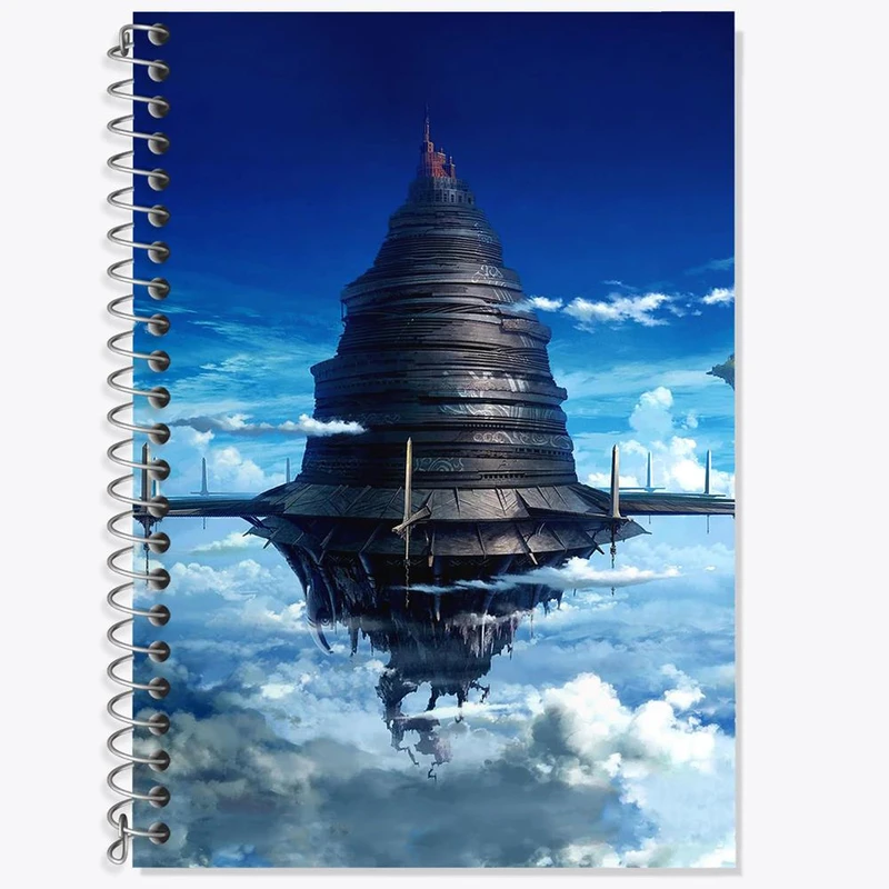 دفتر زبان 50 برگ خندالو مدل دو خط طرح قلعه آیین گارد انیمه هنر شمشیر زنی آنلاین کد 12081