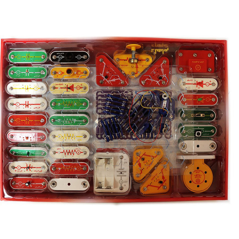 کیت آموزش الکترونیک مدارهای دکمهای رباتیک دلهام مدل آزمایشگاه برق