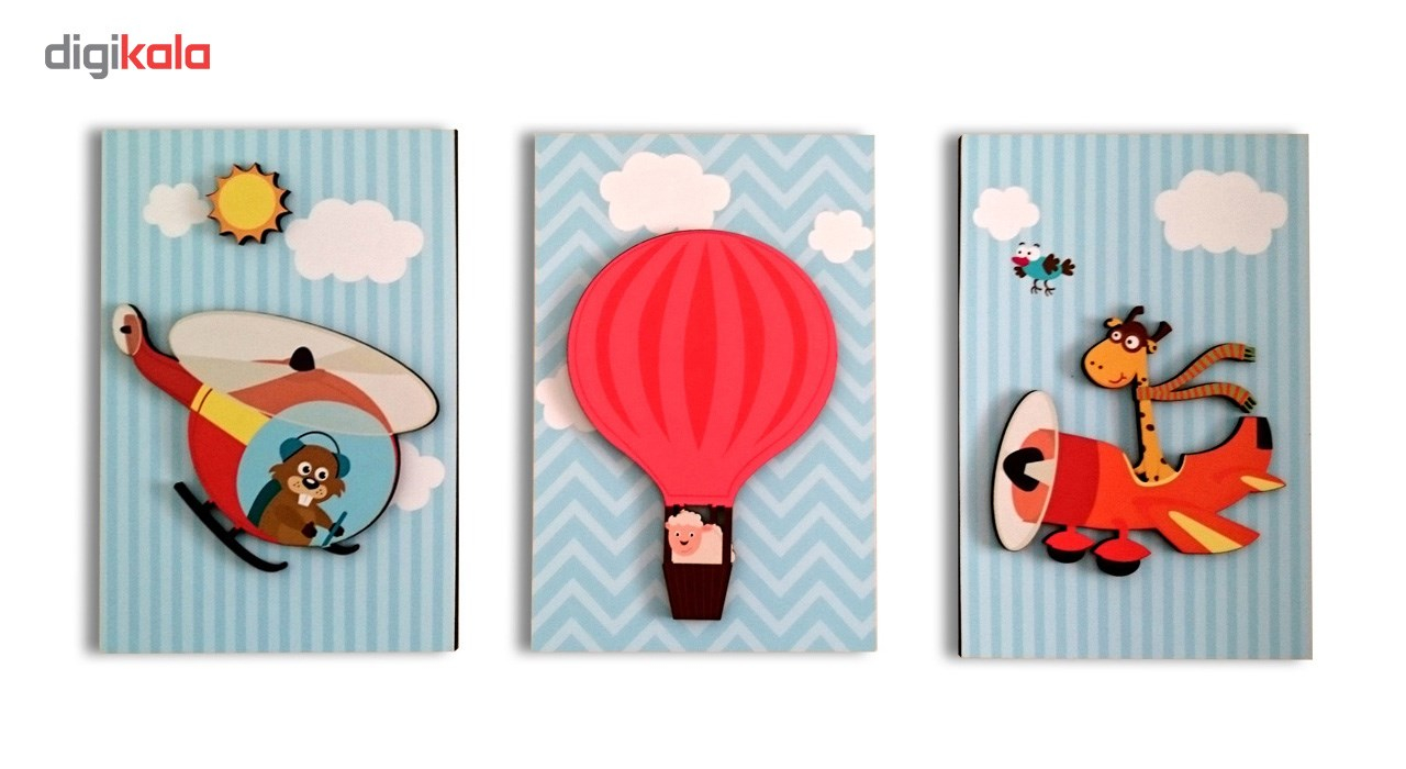 تابلو برجسته کودک ژیوار مدل Flying Animals