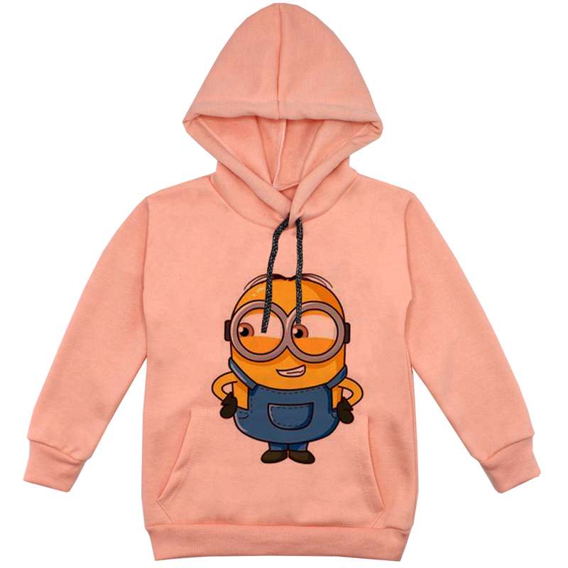 هودی پسرانه مدل مینیون F147 رنگ گلبهی