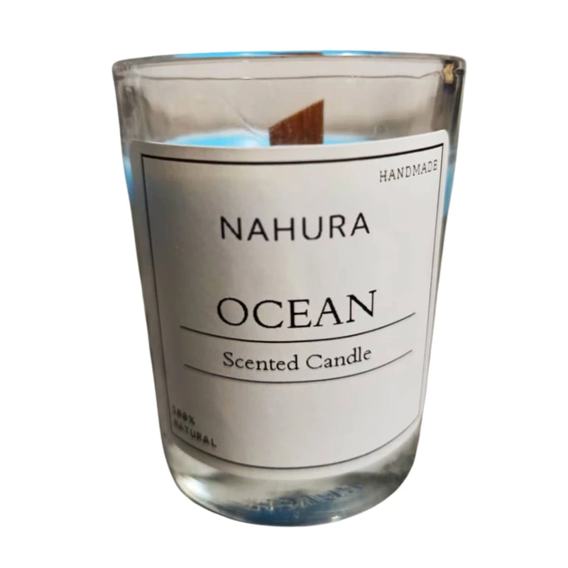 شمع لیوانی معطر مدل D005 با رایحه اوشن زمان اتمام 10 ساعت