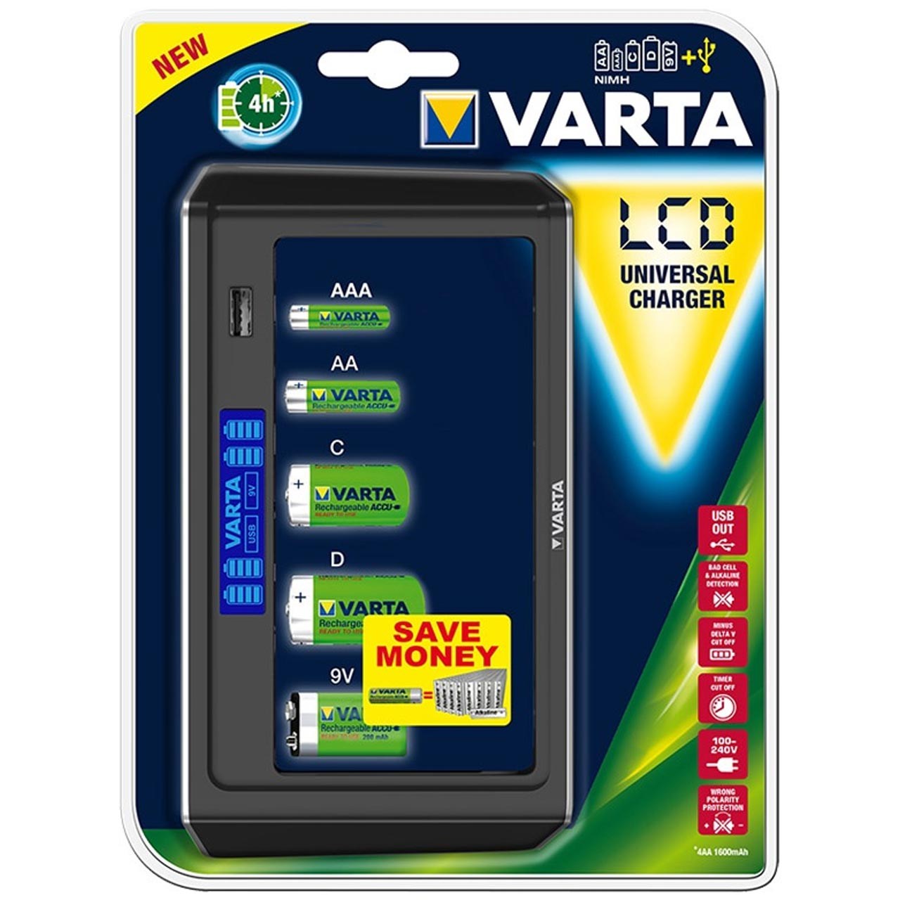 شارژر باتری وارتا مدل LCD Universal