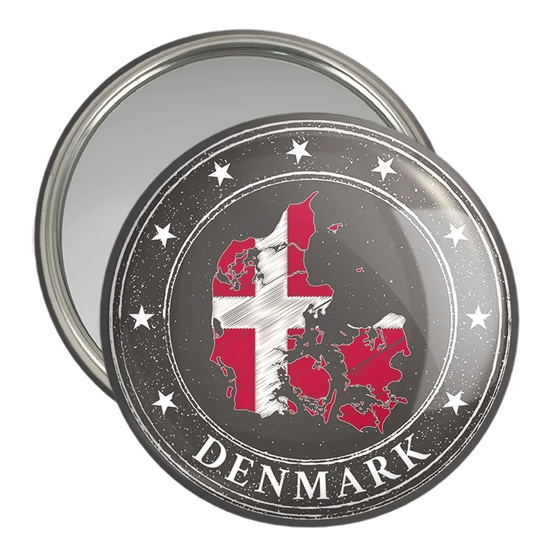 آینه جیبی خندالو مدل پرچم دانمارک  کد 20667