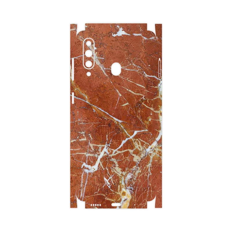 برچسب پوششی ماهوت مدل Red Marble-FullSkin مناسب برای گوشی موبایل سامسونگ Galaxy A60