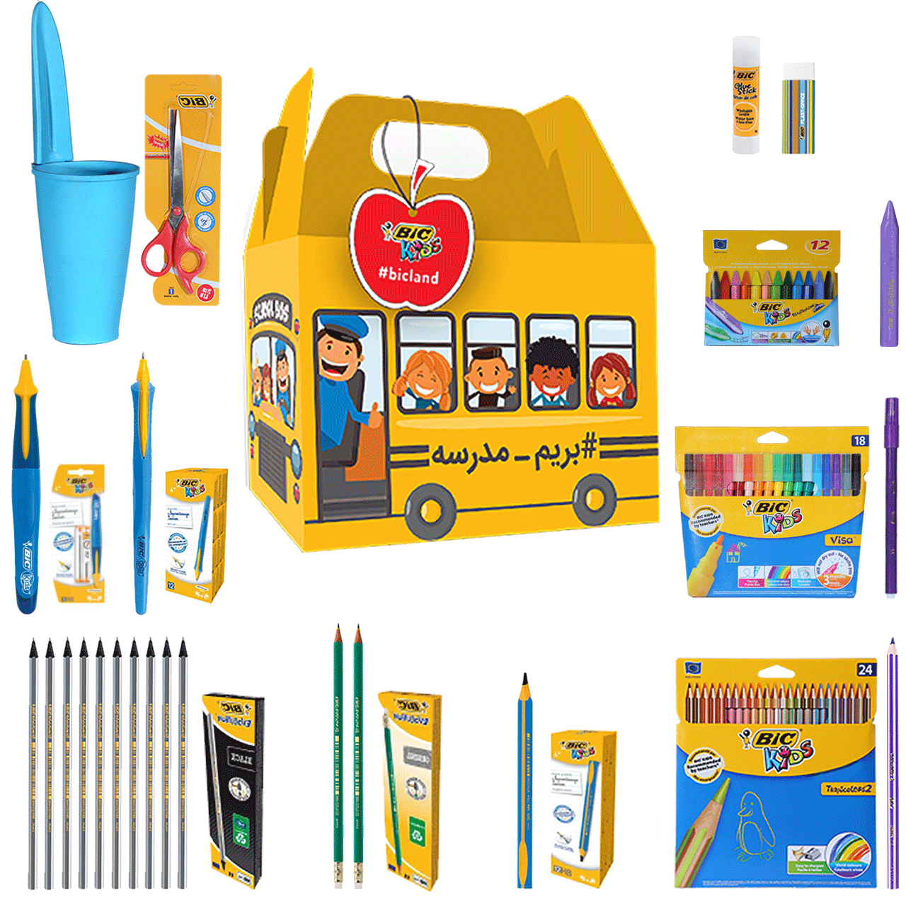 بسته 22 عددی نوشت افزار بیک مدل02 Boys School