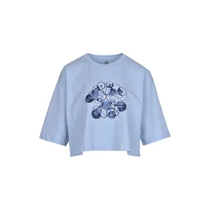 تی شرت آستین کوتاه زنانه بادی اسپینر مدل 5314 کد 1 رنگ آبی