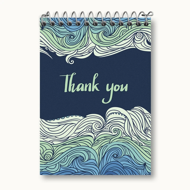 دفتر یادداشت 50 برگ خندالو مدل موج دریا کد N1172