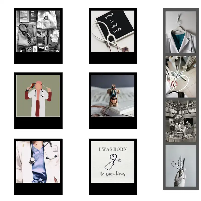 آویز تزیینی طرح پزشک آینده مدل future doctor1 مجموعه 7 عددی