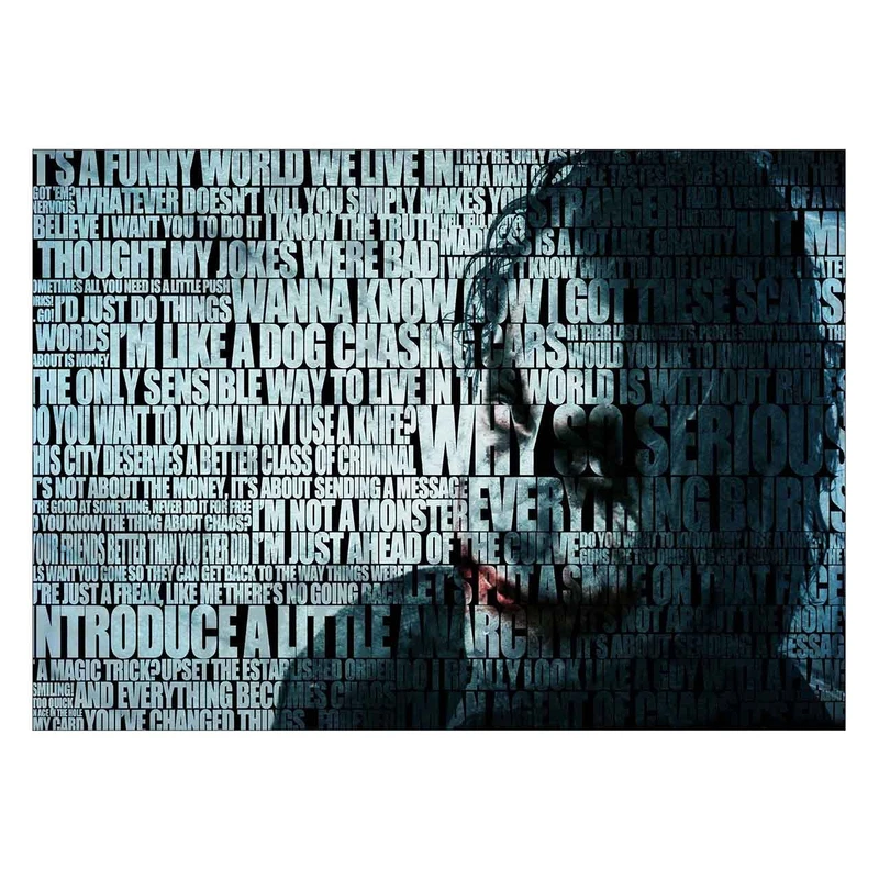 تابلو شاسی ونسونی طرح Joker Dialogues سایز 30 × 40