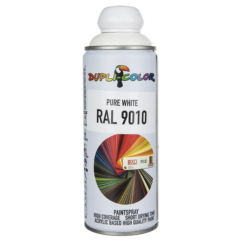 اسپری رنگ سفید دوپلی کالر مدل RAL 9010 حجم 400 میلی لیتر