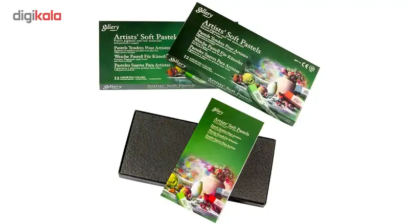 پاستل گچی 12 رنگ مونگیو مدل Gallery
