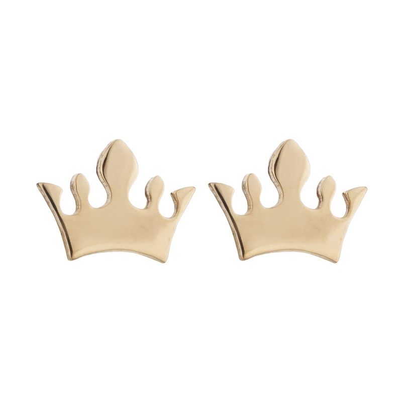 گوشواره طلا 18 عیار زنانه دوست خوب مدل تاج کد dk539