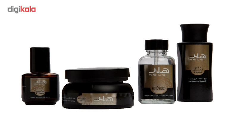 پک کاشت ناخن هلر مجموعه 4 عددی