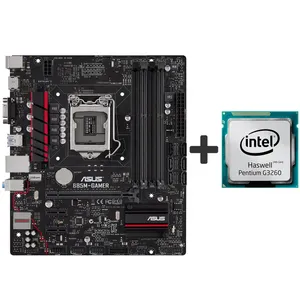 مادربرد ایسوس مدل B85M-GAMER همراه با پردازنده مرکزی اینتل مدل Haswell Pentium G3260