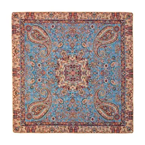 رومیزی ترمه ژینورا طرح دریا سایز 100x100 سانتیمتر