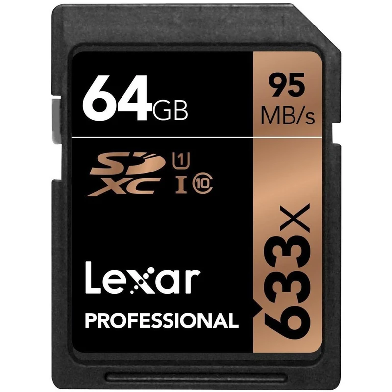 کارت حافظه SDXC لکسار مدل Professional استاندارد UHS-I U1 سرعت 95MBps 633X ظرفیت 64 گیگابایت