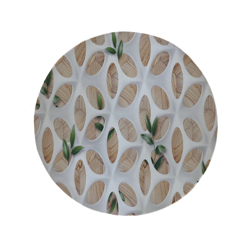 پادری مدل دایره طرح برگ کد 5962 سایز 90 × 90 سانتی متر 