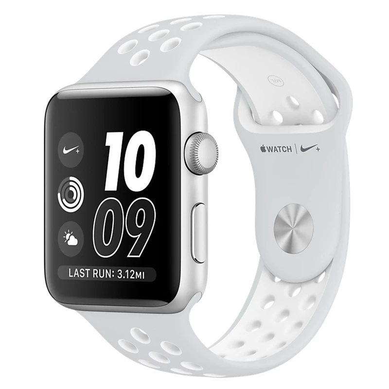 ساعت هوشمند اپل واچ سری 2 مدل Nike Plus 42mm Silver Aluminum Case with Pure Platinum/White Nike Sport Band