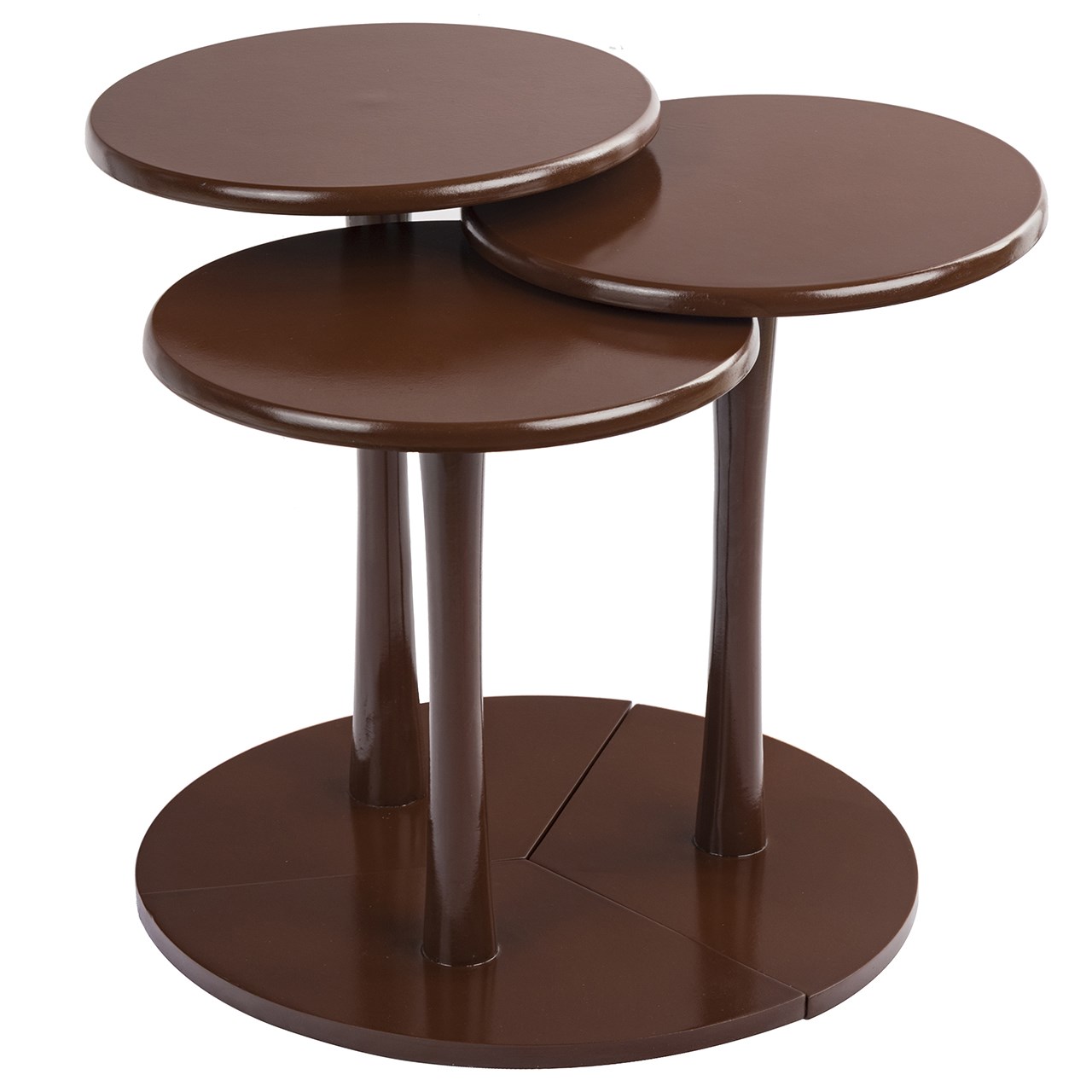 میز عسلی صنایع چوب قائم مدل K405 - مجموعه 3 عددی