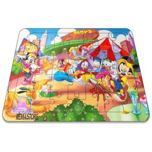 پازل 35 تکه چوبی نمااستور طرح دیزنی لند کد 1007