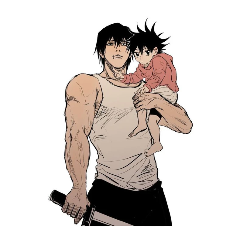 استیکر لپ تاپ و موبایل مدل انیمه طرح جوجوتسو کایسن توجی فوشیگورو Jujutsu Kaisen Toji Fushiguro کد 425