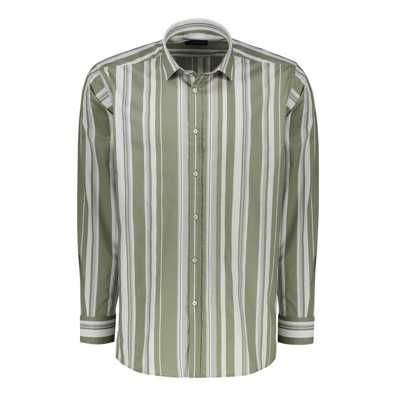 پیراهن آستین بلند یقه برگردان مردانه مدل A-59