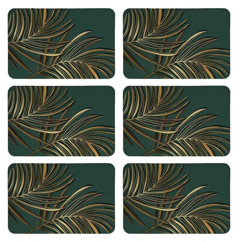 زیربشقابی طرح برگ کد 8995 بسته 6 عددی 