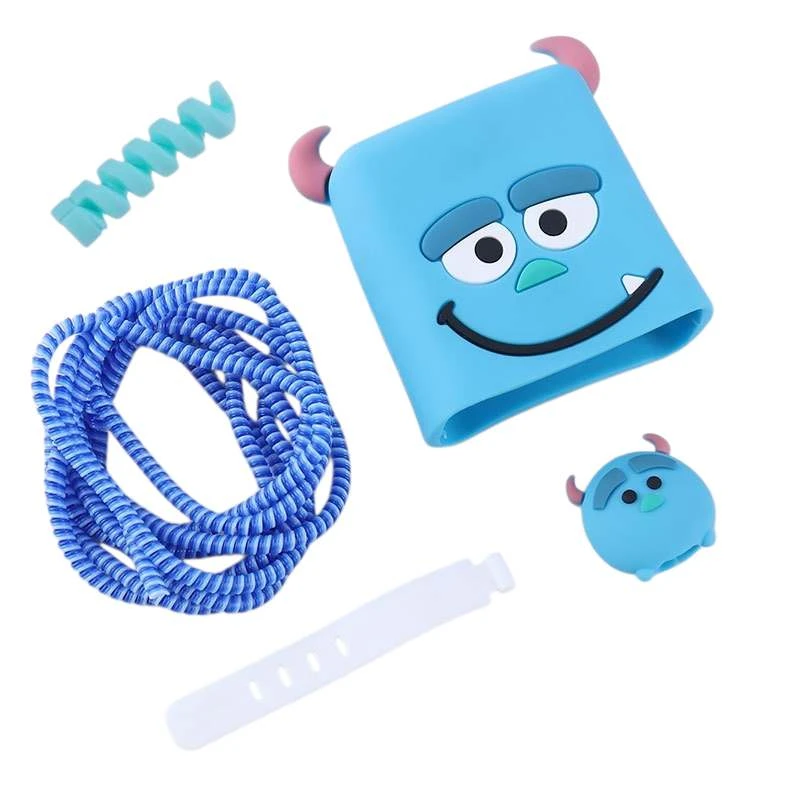 محافظ شارژر دیواری طرح سالیوان مدل SAL66 به همراه محافظ کابل شارژ مناسب برای شارژر شیائومی 33 وات دو پین بسته 5 عددی 