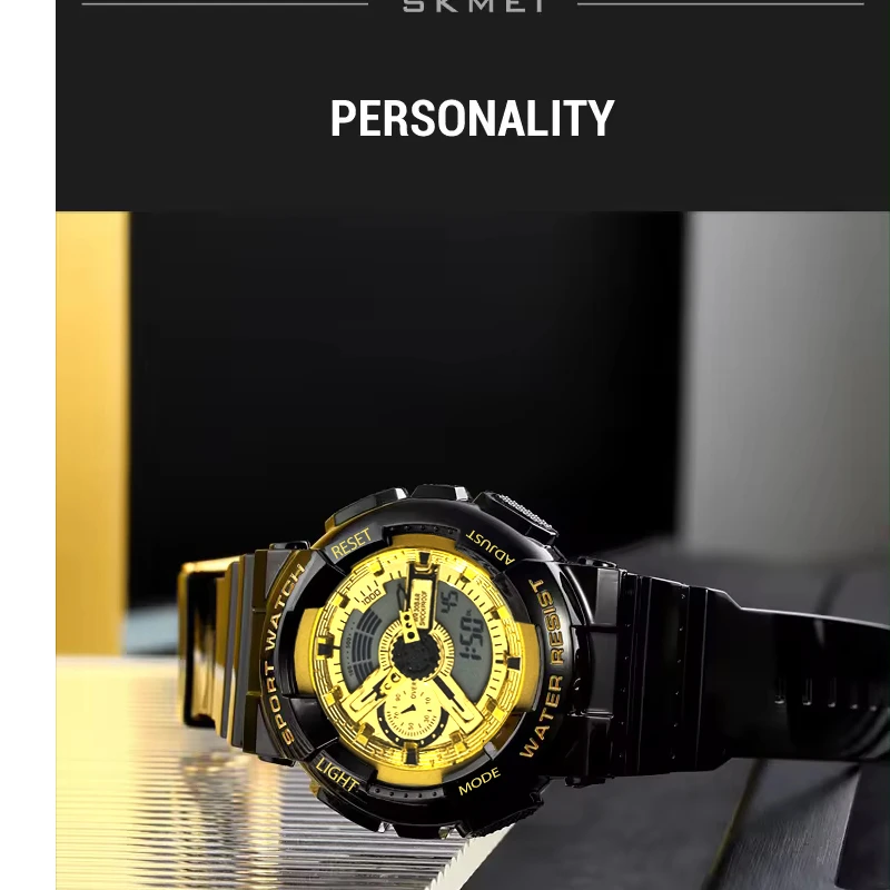 عکس شماره 7 : ساعت مچی دیجیتال مدل دو زمانه پمپی کد 2024