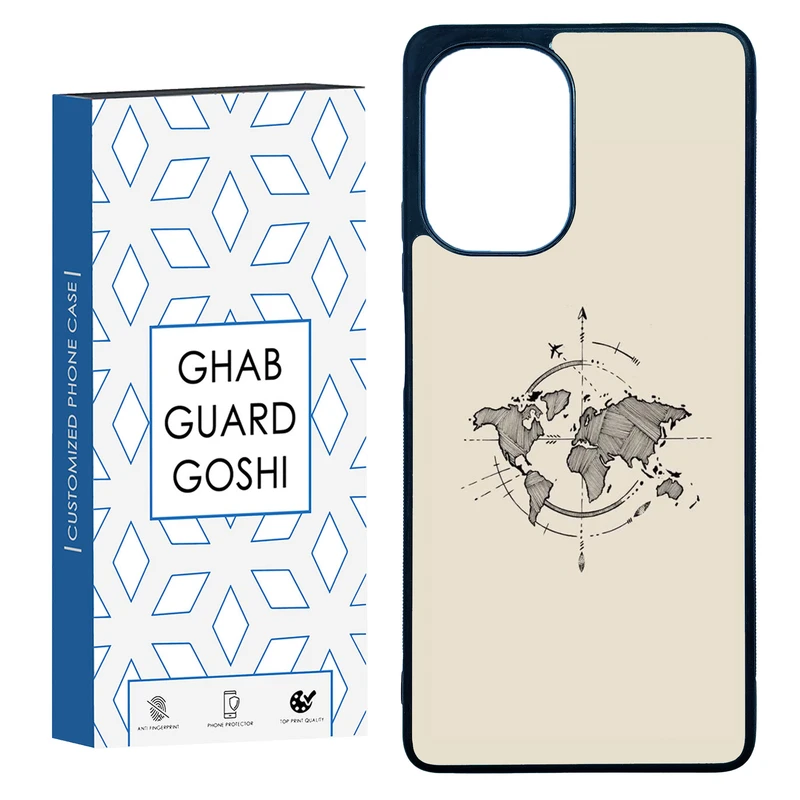 کاور قاب گارد گوشی طرح نقشه کد TPU-175 مناسب برای گوشی موبایل شیائومی Poco F5 / Redmi Note 12 Turbo