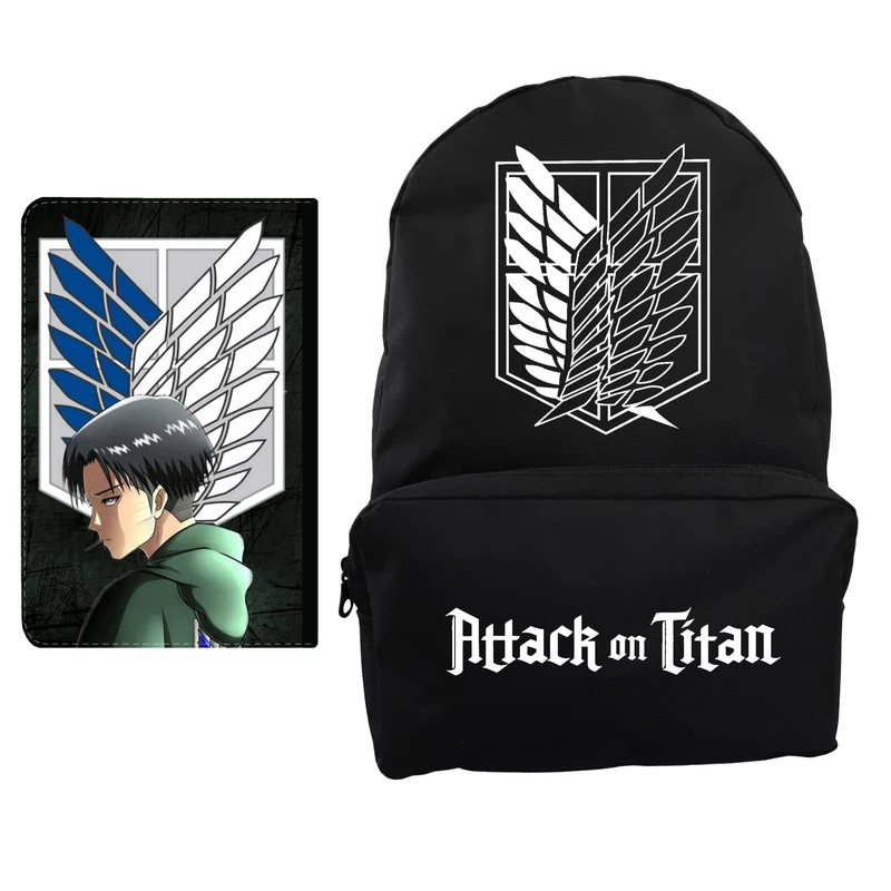 کوله پشتی مدل Attack On Titan کد KP-560 به همراه کلاسور