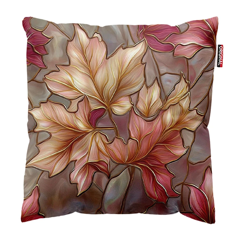 کوسن پاد آفرین طرح برگ زیبا کد 2566 سایز 30*30 سانتی متر