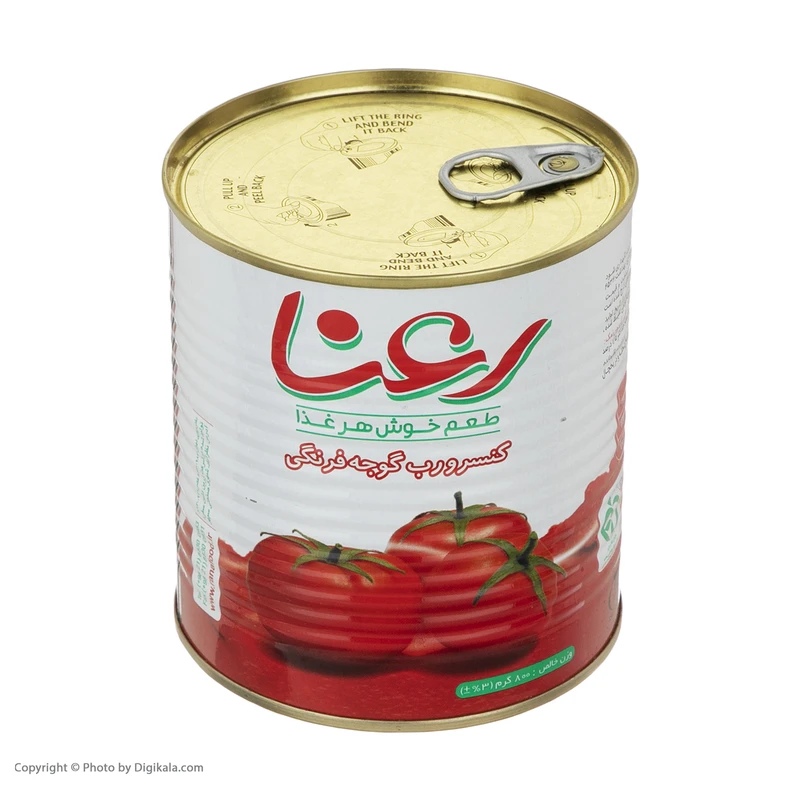 کنسرو رب گوجه فرنگی رعنا - 800 گرم عکس شماره 3