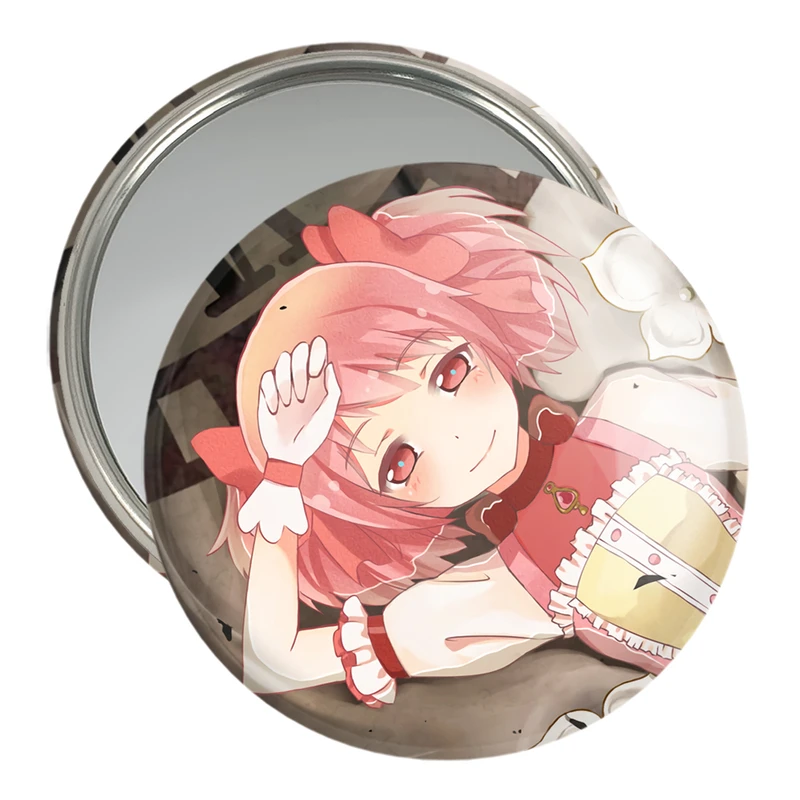 آینه جیبی خندالو مدل مدوکا انیمه مادوکا مجیکا Madoka Magica  کد 18391