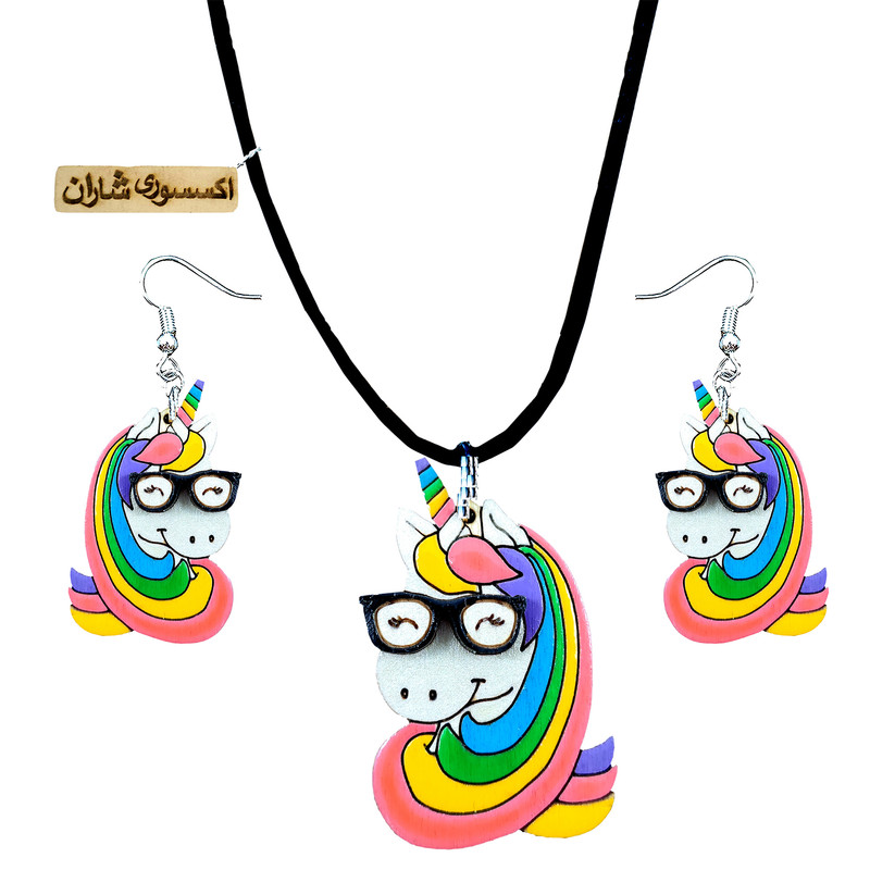 نیم ست دخترانه مدل اسب تک شاخ کد 201