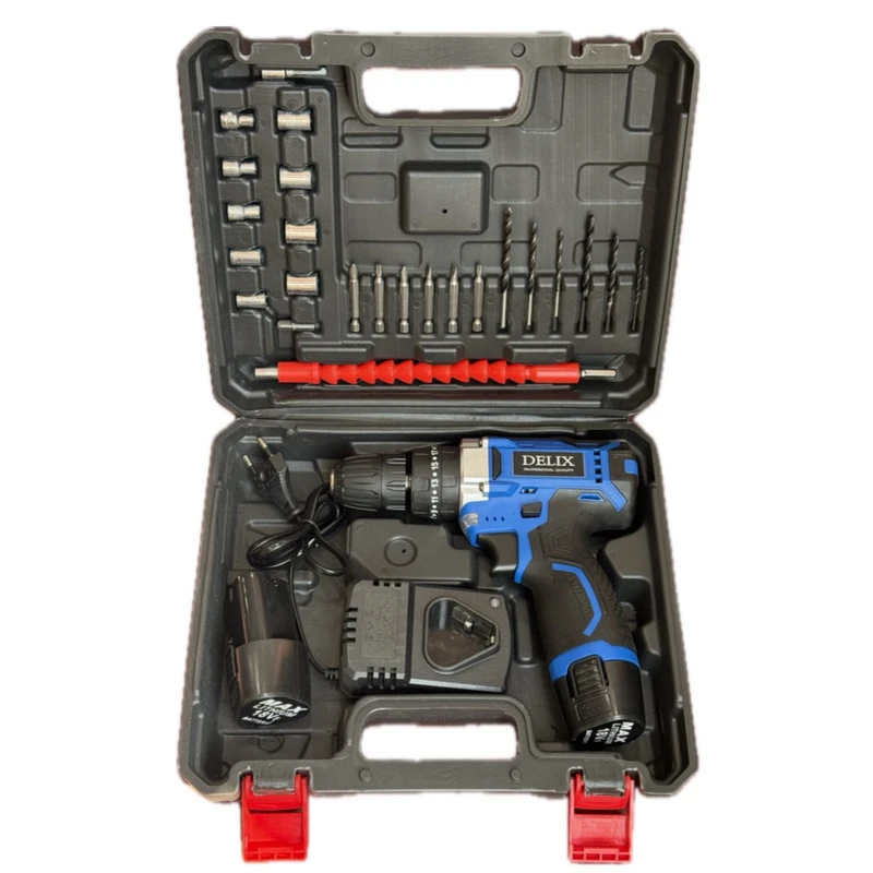 مجموعه 40 عددی دریل پیچ گوشتی شارژی دلیکس مدل CHKS18V