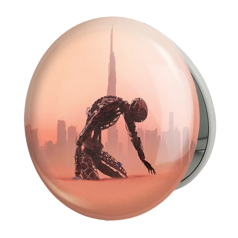 آینه جیبی خندالو طرح سریال وست ورلد West World مدل تاشو کد 10197 